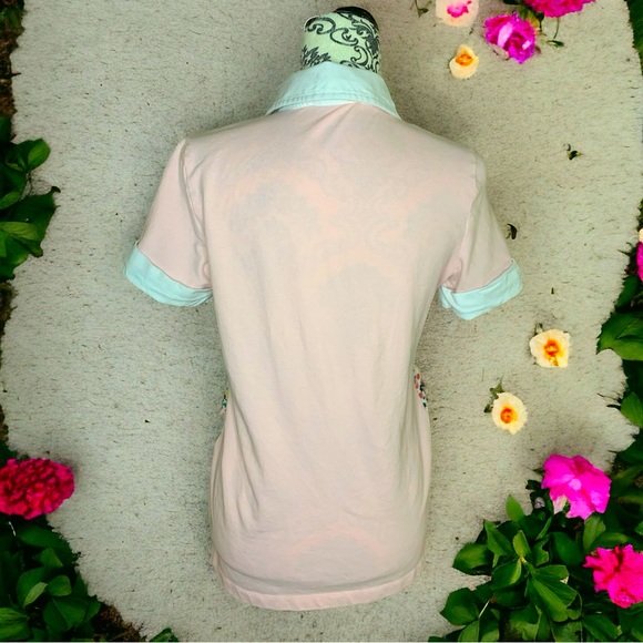 TOMMY HILFIGER Floral Polo short sleeve- Small - Picture 3 of 3